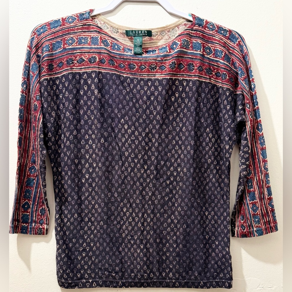 Ralph Lauren| Tribal print blouse